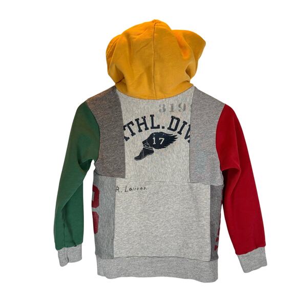 Polo Ralph Lauren Boy’s M Patchwork Hoodie Pullover Varsity Athletic Division - Picture 10 of 10